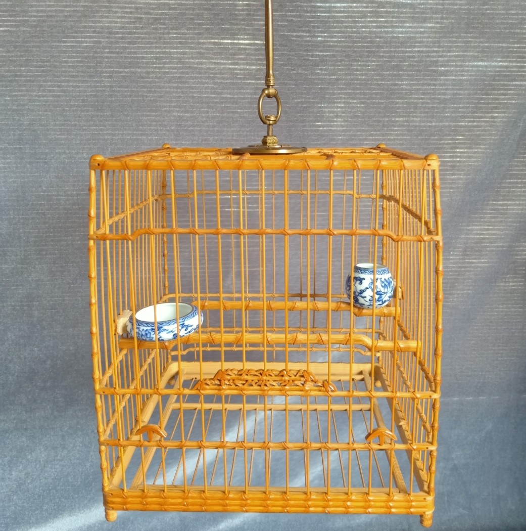 【特价】直竹节亮顶绣眼笼 纯手工制作