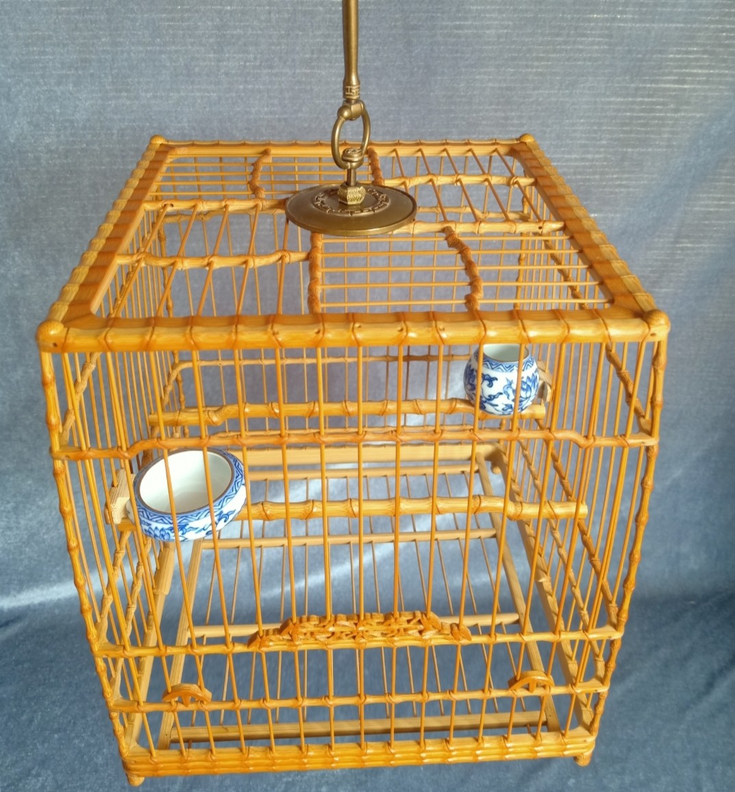 【特价】直竹节亮顶绣眼笼 纯手工制作