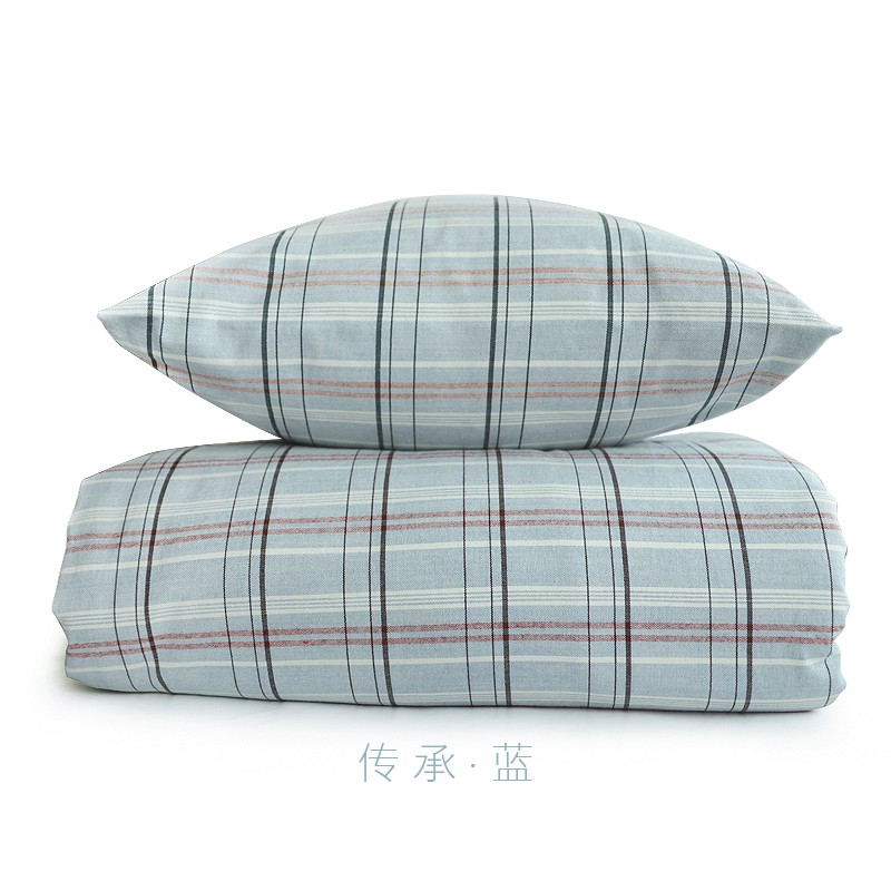 和锦生「传承」——蓝 老粗布四件套 记忆里的老粗布