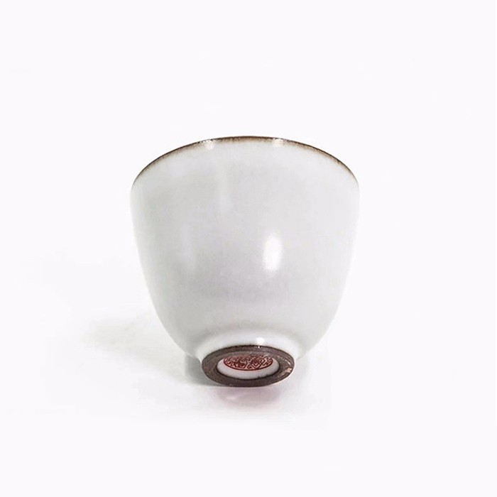 taihuyao/太湖窑 高雅白汝窑品茗杯 单杯 杯子 高温还原焰气氛烧