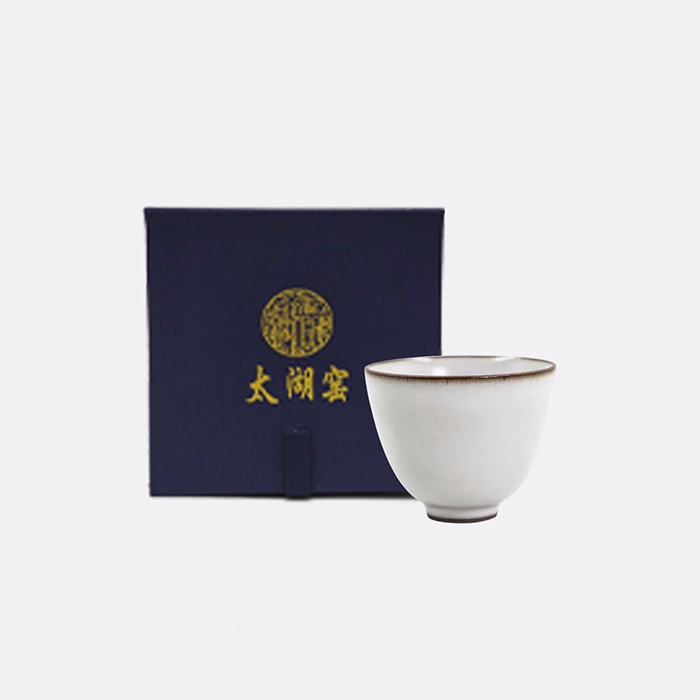 taihuyao/太湖窑 高雅白汝窑品茗杯 单杯 杯子 高温还原焰气氛烧