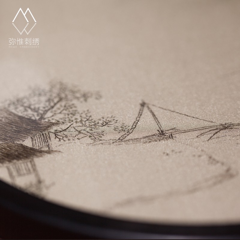 双面绣《莲溪渔隐》