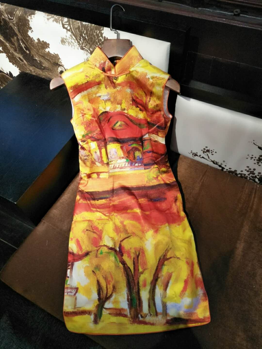 云水依丨拙政园的锦绣年华印花苏式旗袍