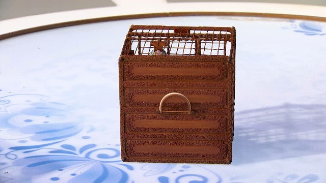 颜虎金作品 葫芦藤鸟笼