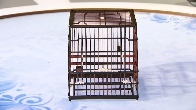 颜虎金徒弟作品 紫光檀亮笼