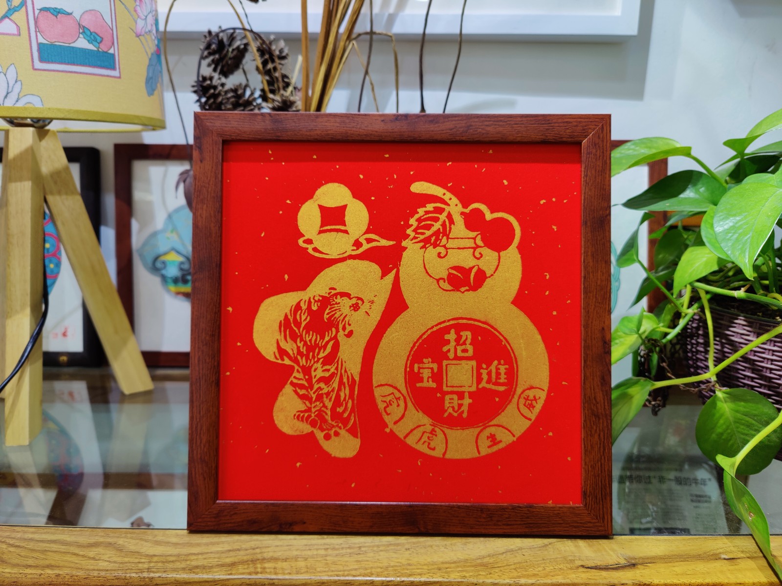 桃花坞木版年画《虎虎生威》