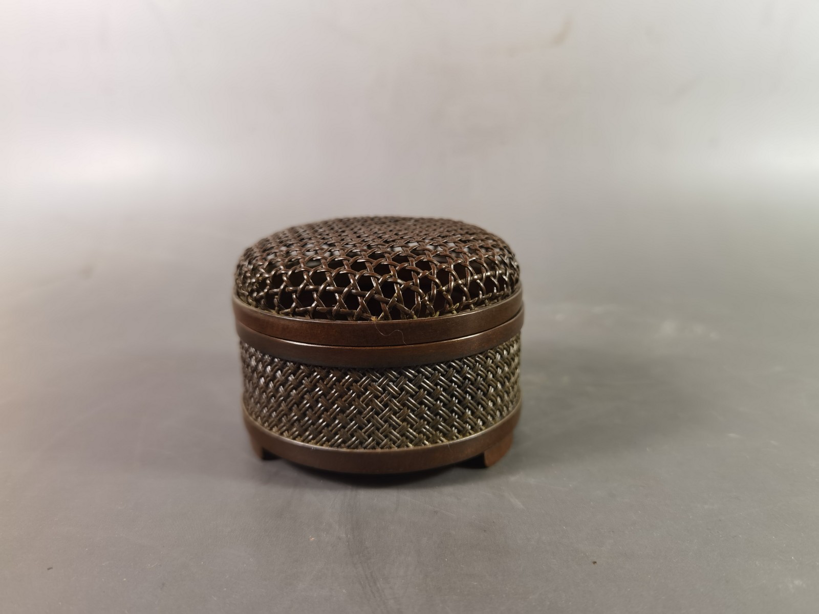 金全福铜炉-纯手工编织圆熏炉