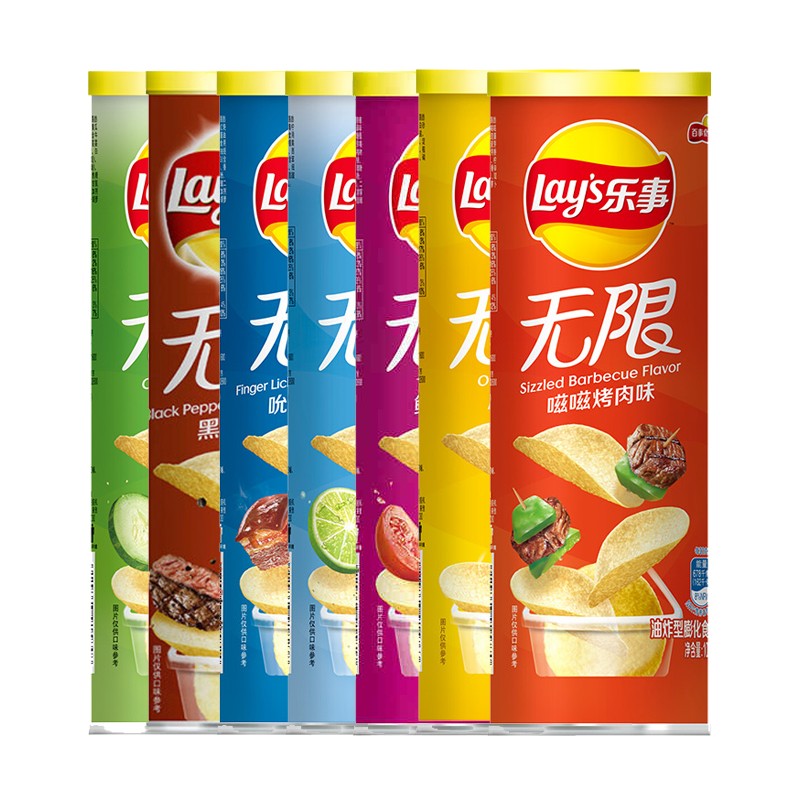 乐事薯片组合装104g/罐
