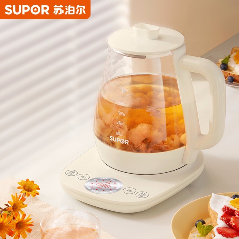 苏泊尔（SUPOR）养生壶1.5L煮茶器花茶壶 SW-15Y18