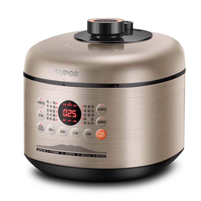 苏泊尔（SUPOR）电压力锅5L容量双内胆开盖收汁一键排气智能预约SY-50FC02