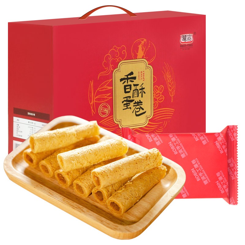 研品 鹭滨手工鸡蛋卷礼盒328g/盒