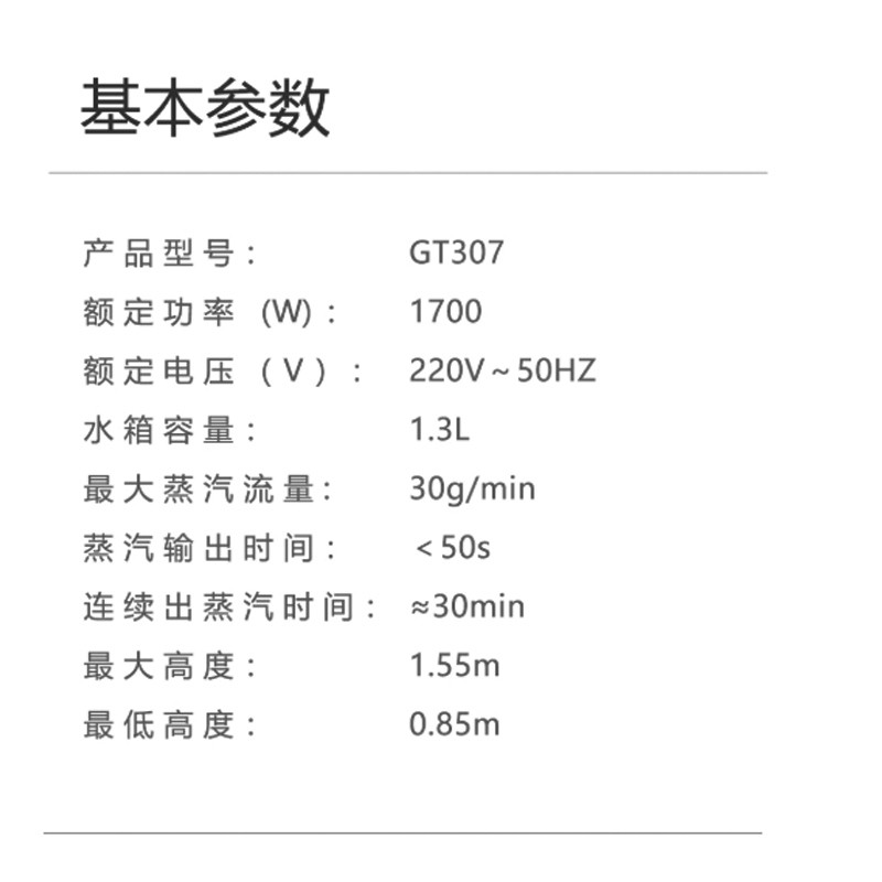 莱克立式挂烫机GT307