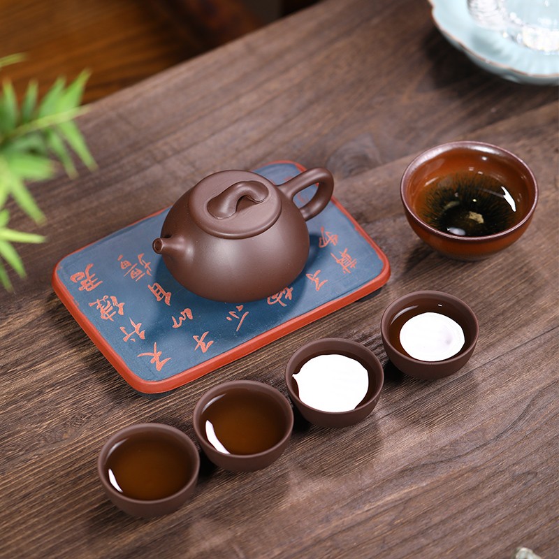 金镶玉守正紫砂石瓢茶具套装SZ23055369