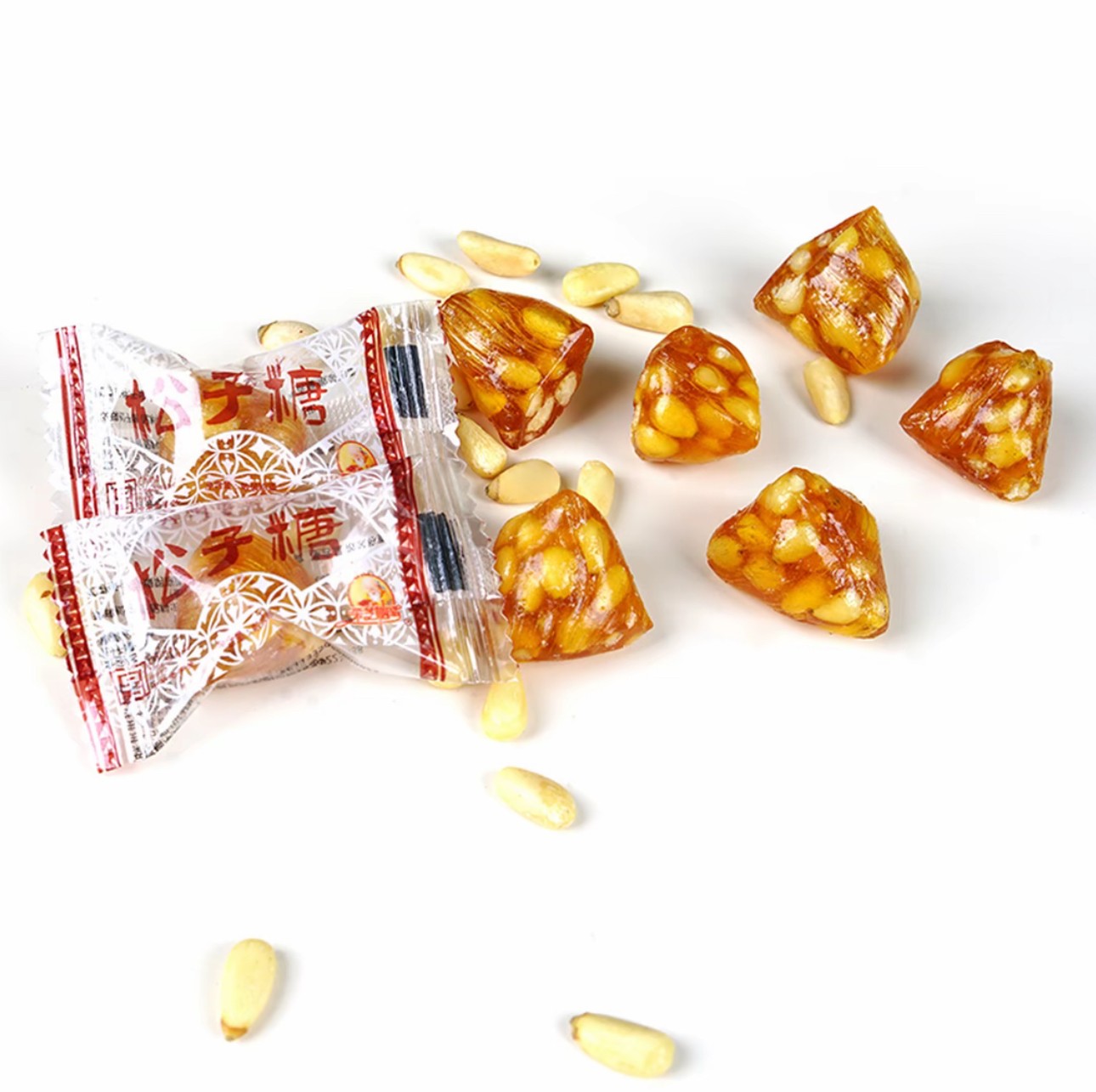 【江南甄选专属】苏州采芝斋松仁粽子糖原味薄荷玫瑰松子糖零食糖果